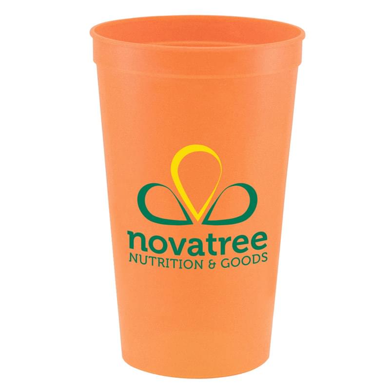 Neon Orange color option for Touchdown       Full Color 22 Oz. Stadium Cup