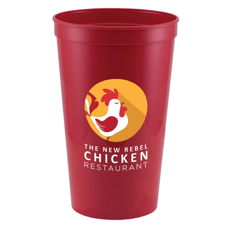 Red color option for Touchdown       Full Color 22 Oz. Stadium Cup