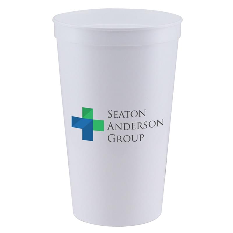 White color option for Touchdown       Full Color 22 Oz. Stadium Cup