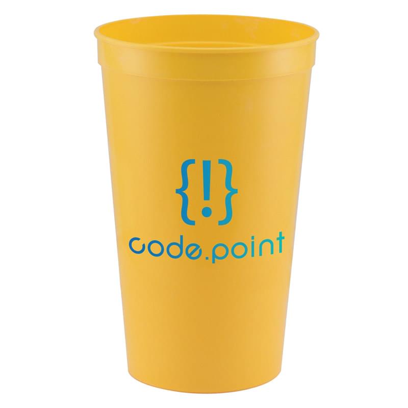 Yellow color option for Touchdown       Full Color 22 Oz. Stadium Cup