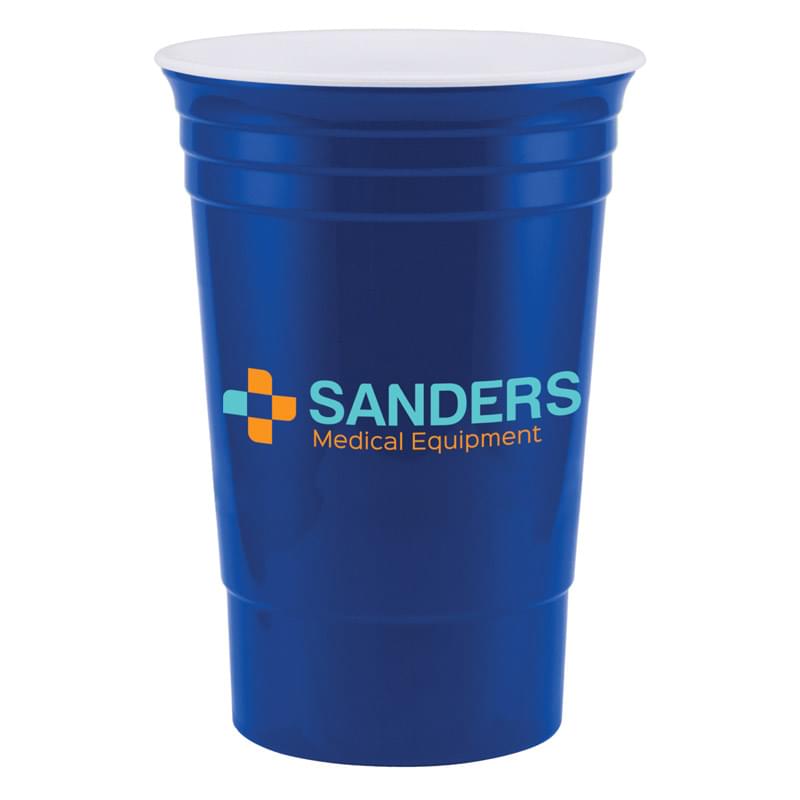 Blue color option for Bold 16 Oz.       Full Color Double Walled Cup