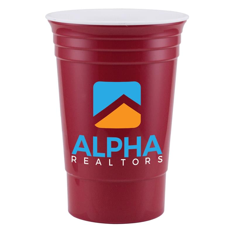 Red color option for Bold 16 Oz.       Full Color Double Walled Cup
