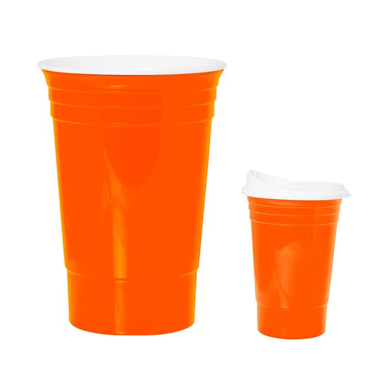 Neon Orange color option for 16 Oz. Reusable Party Cup