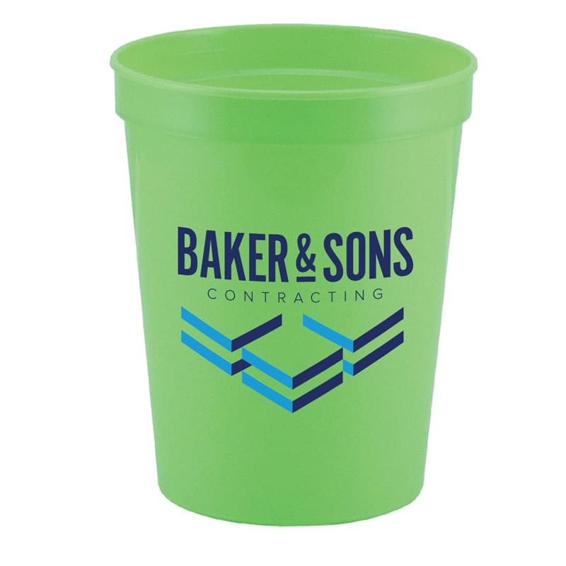 Neon Green color option for Touchdown       Full Color 16 Oz. Stadium Cup