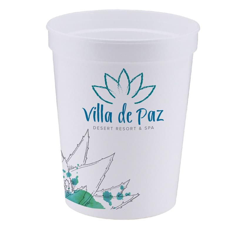 White color option for Touchdown       Full Color 16 Oz. Stadium Cup