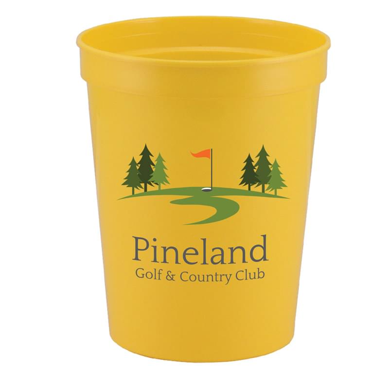 Yellow color option for Touchdown       Full Color 16 Oz. Stadium Cup