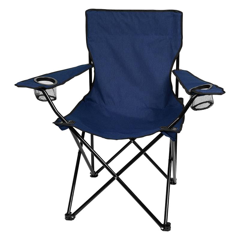 Navy color option for Heathered Folding Chair With Carrying Bag