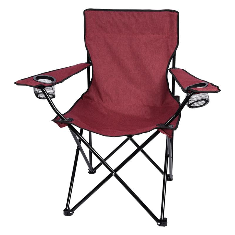 Red color option for Heathered Folding Chair With Carrying Bag