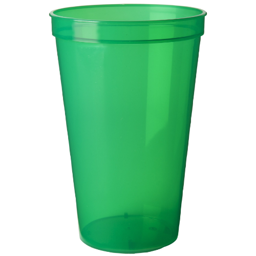 Translucent Green color option for 22 Oz Stadium Cups