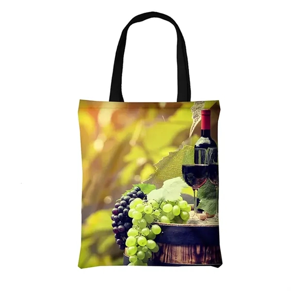 Assorted color option for 16" X 18" Full Color Polyester Tote Bag