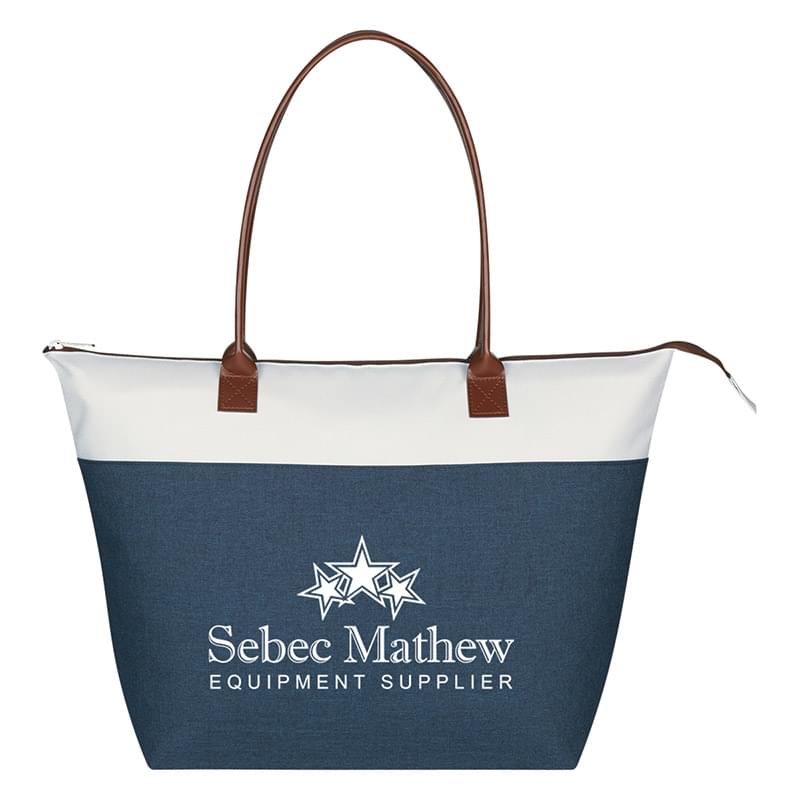 Blue color option for Deluxe Tote Leatherette Tote Bag