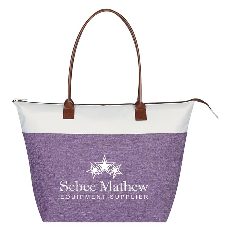 Purple color option for Deluxe Tote Leatherette Tote Bag