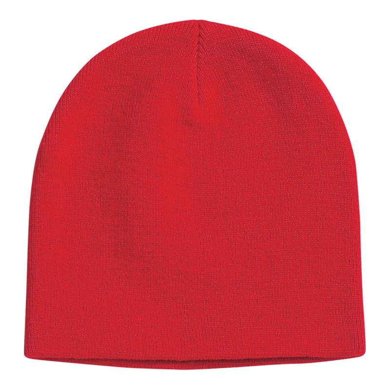 Red color option for 100% Knitted Beanie Cap