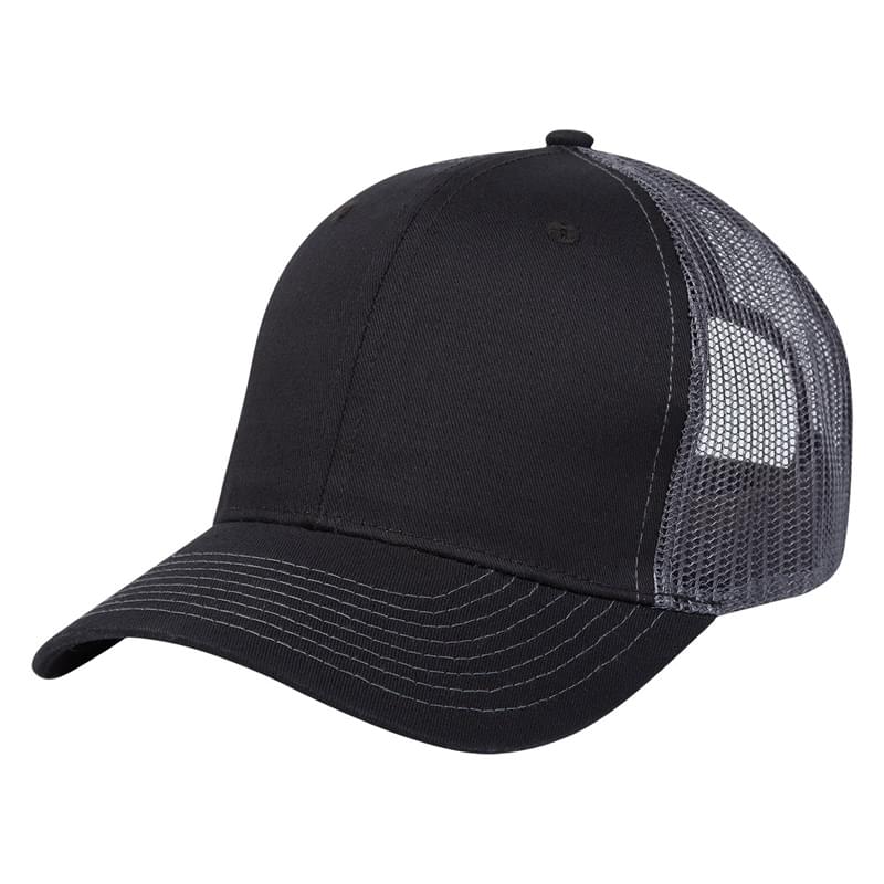 Black/Gray color option for Adjustable Cotton Twill Back Cap