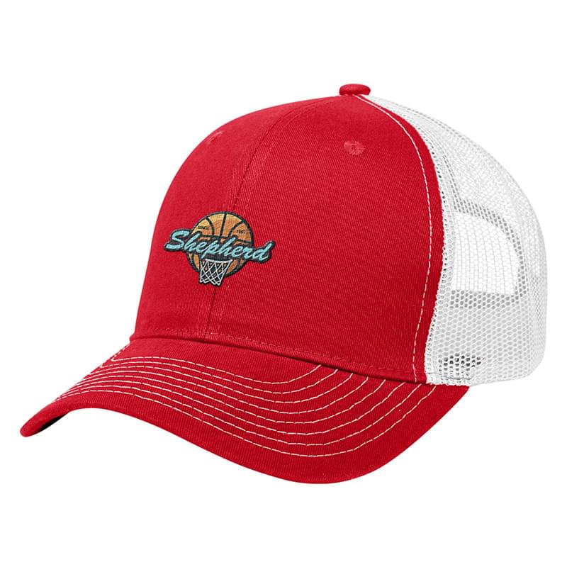 Red/White color option for Adjustable Cotton Twill Back Cap