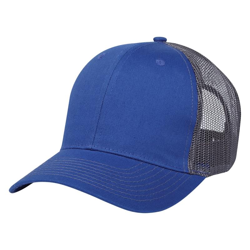Royal Blue/Gray color option for Adjustable Cotton Twill Back Cap
