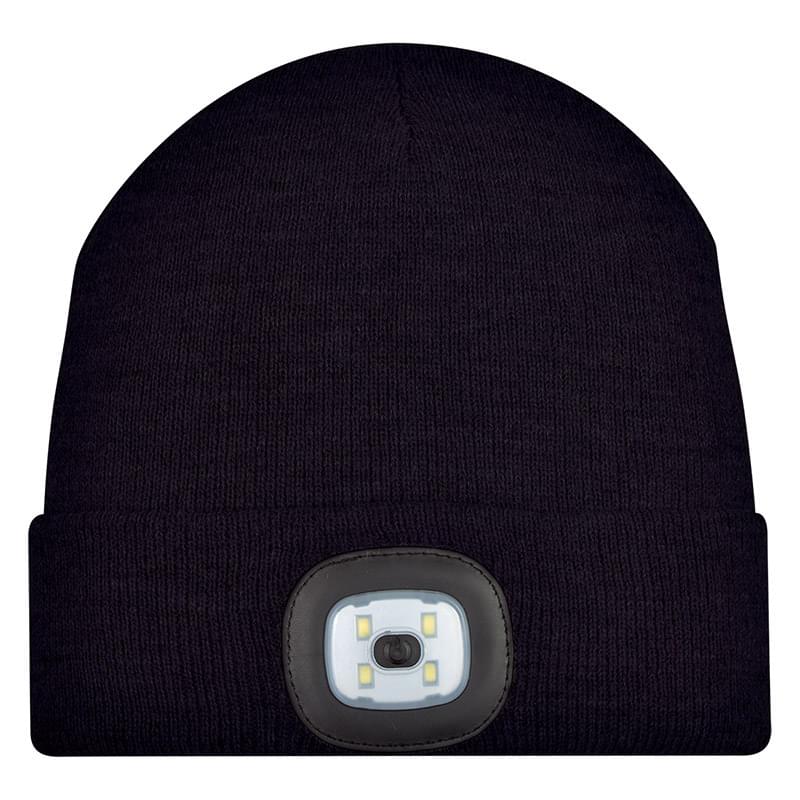 Black color option for Beret With Attached Led Light