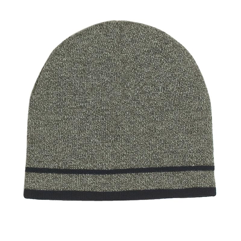 Gray/Black color option for 100% Acrylic Knit Beanie
