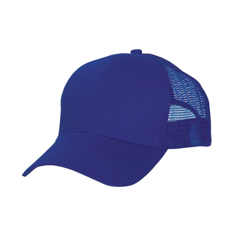 Royal Blue color option for Affordable 100% Brushed Cotton Mesh Cap