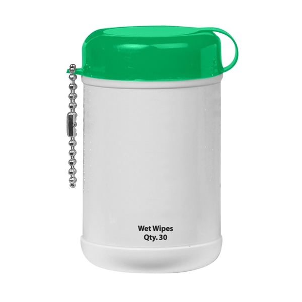 Green Cap color option for Mini Wet Wipe Canister