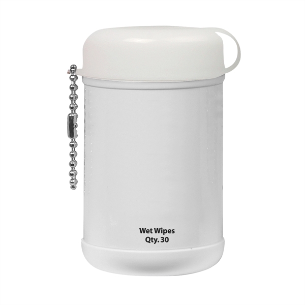 White Cap color option for Mini Wet Wipe Canister