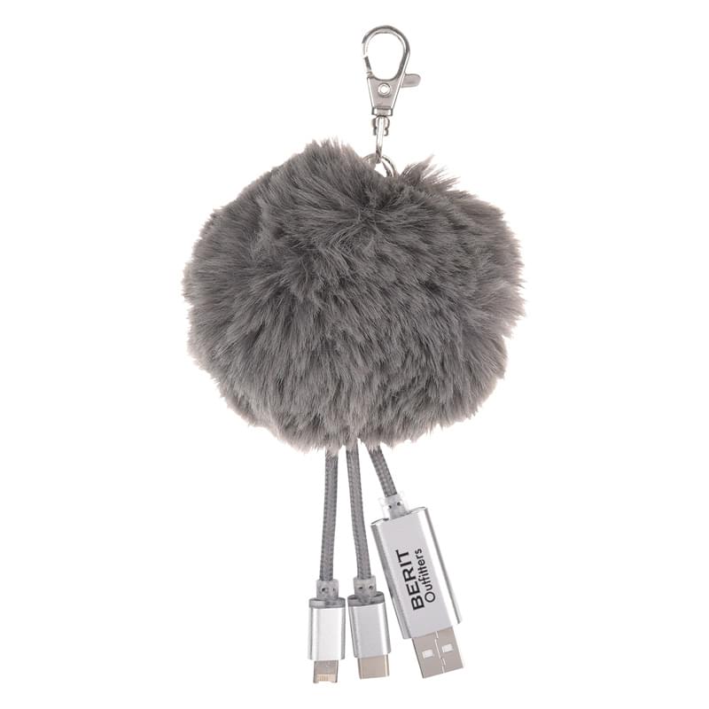 Charcoal color option for 3 In 1 Pom Puff Charging Cable
