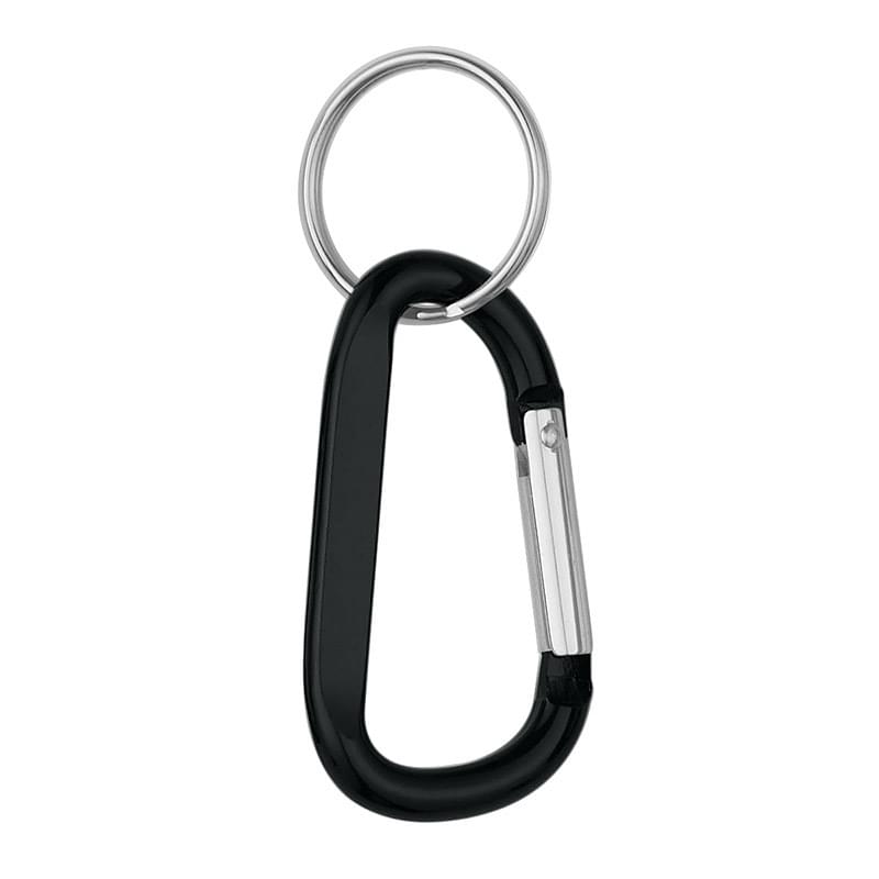Black color option for 8mm Carabiner With Split Ring