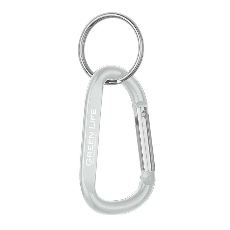 Silver color option for 8mm Carabiner With Split Ring
