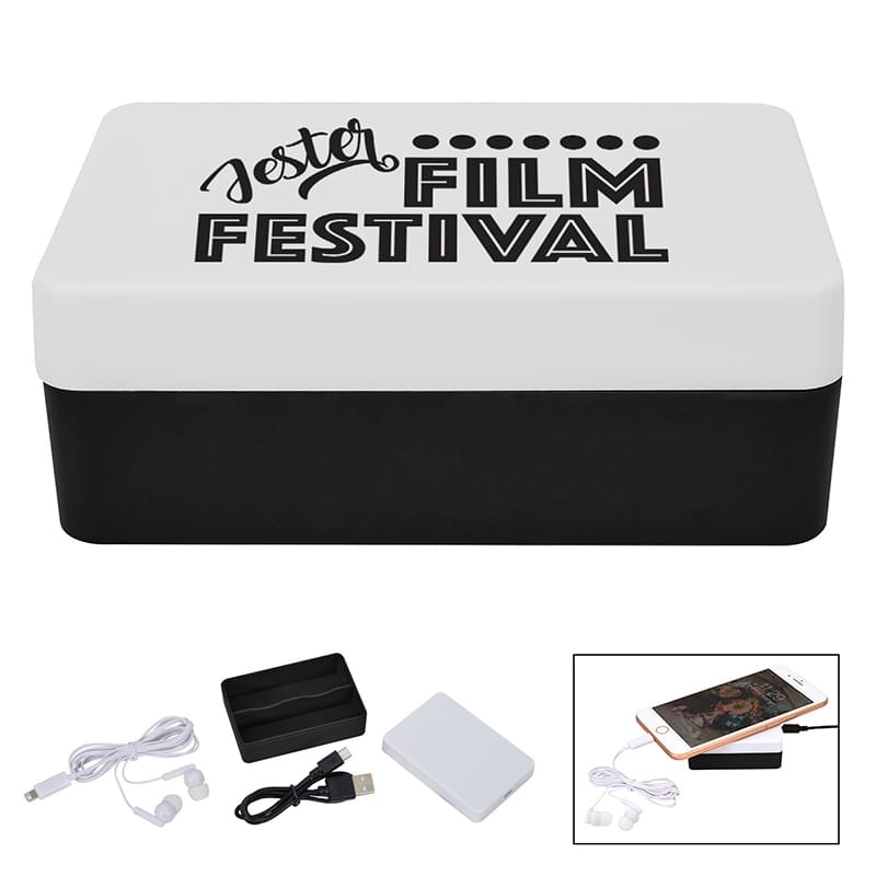 Black color option for 3 In 1 Stowaway Wireless Charging Kit With Earbuds