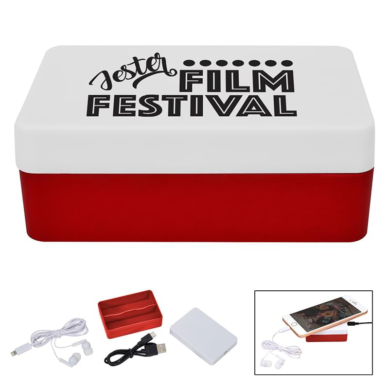 Red color option for 3 In 1 Stowaway Wireless Charging Kit With Earbuds