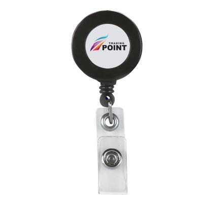 Black color option for Retractable Badge Holder With Laminated Label