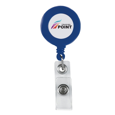 Blue color option for Retractable Badge Holder With Laminated Label