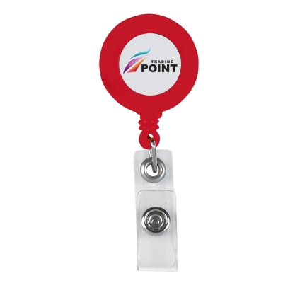 Red color option for Retractable Badge Holder With Laminated Label