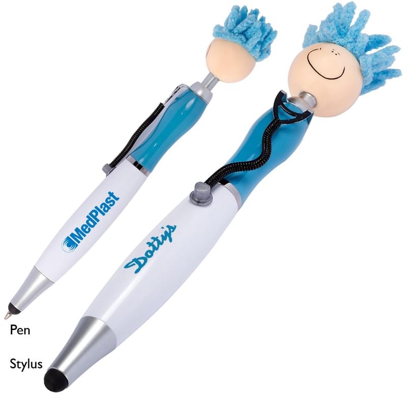 Blue color option for 2 In 1 Pen With Doctor Mop Toppers® Screen Cleaner