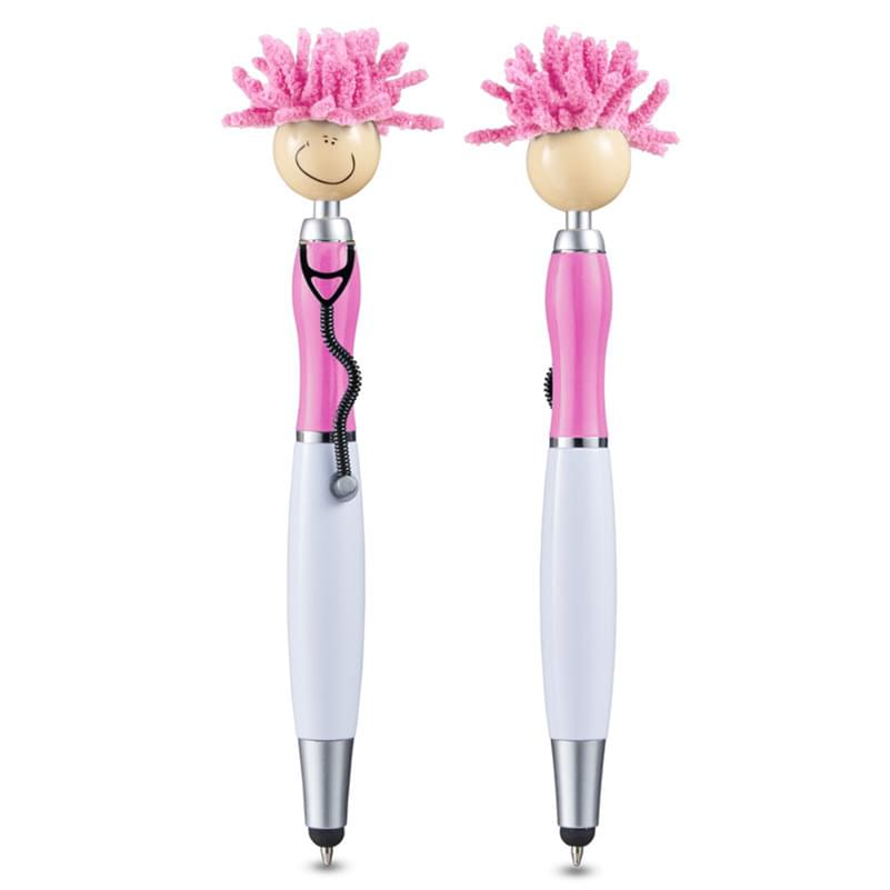 Pink color option for 2 In 1 Pen With Doctor Mop Toppers® Screen Cleaner