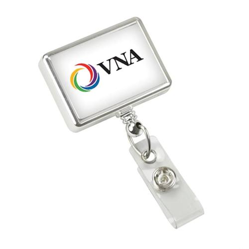 Photo of Chrome Rectangular Badge Reel