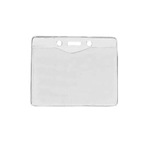 Photo of Blank Top Load Clear Vinyl Badge Holder W/Slot/Chain Holes