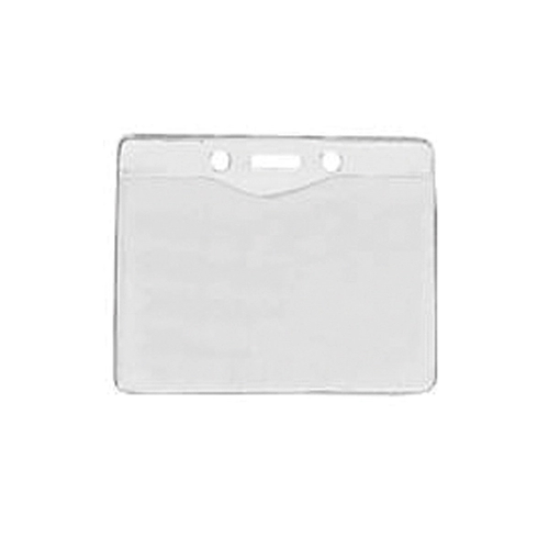 Photo of Blank Top Load Clear Vinyl Badge Holder W/Slot/Chain Holes