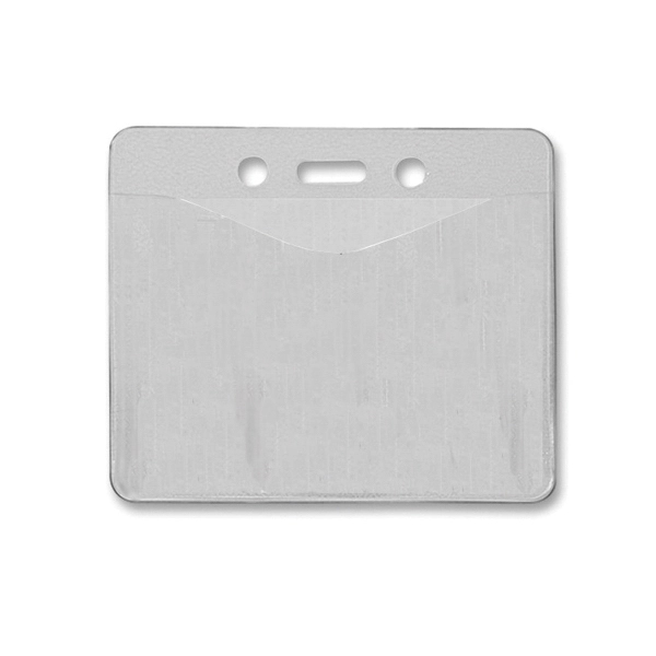 Clear color option for Horizontal Top Load Badge W/Slot/Chain Holes