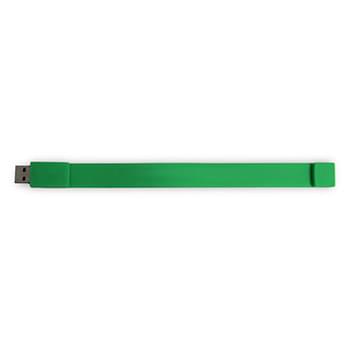 Green color option for Custom Silicone Usb Flash Drive Wristband Bracelet