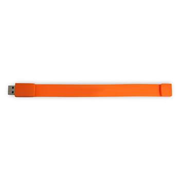 Orange color option for Custom Silicone Usb Flash Drive Wristband Bracelet