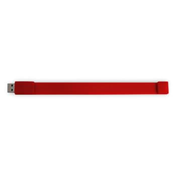 Red color option for Custom Silicone Usb Flash Drive Wristband Bracelet