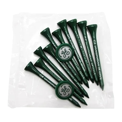 Main photo of Golf Tee Poly Packet With 10 Tees & 2 Ball Markers