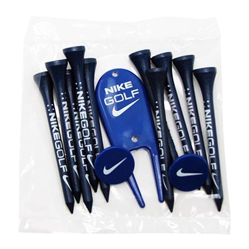 Photo of Golf Tee Poly Packet With 10 Tees, 2 Ball Markers & Divot Tool