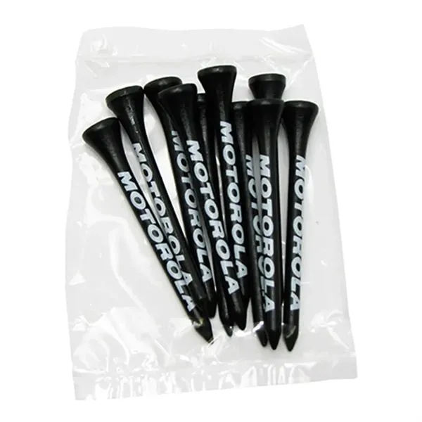 Black color option for Golf Tee Poly Packet With 10 Tees