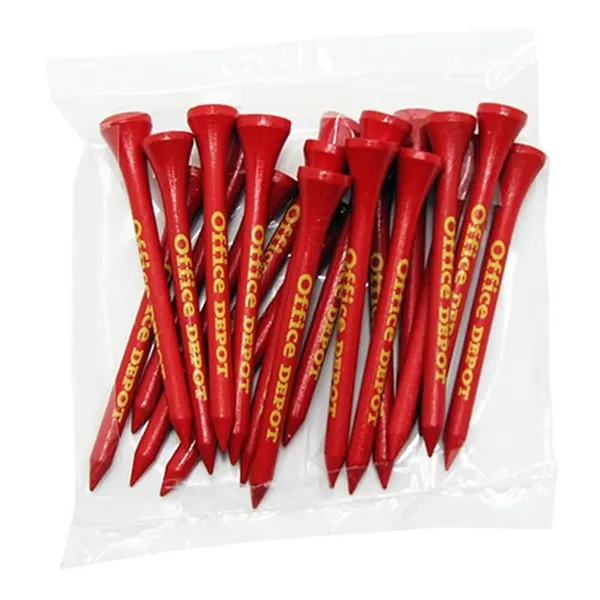 Red color option for Golf Tee Poly Packet With 20 Tees