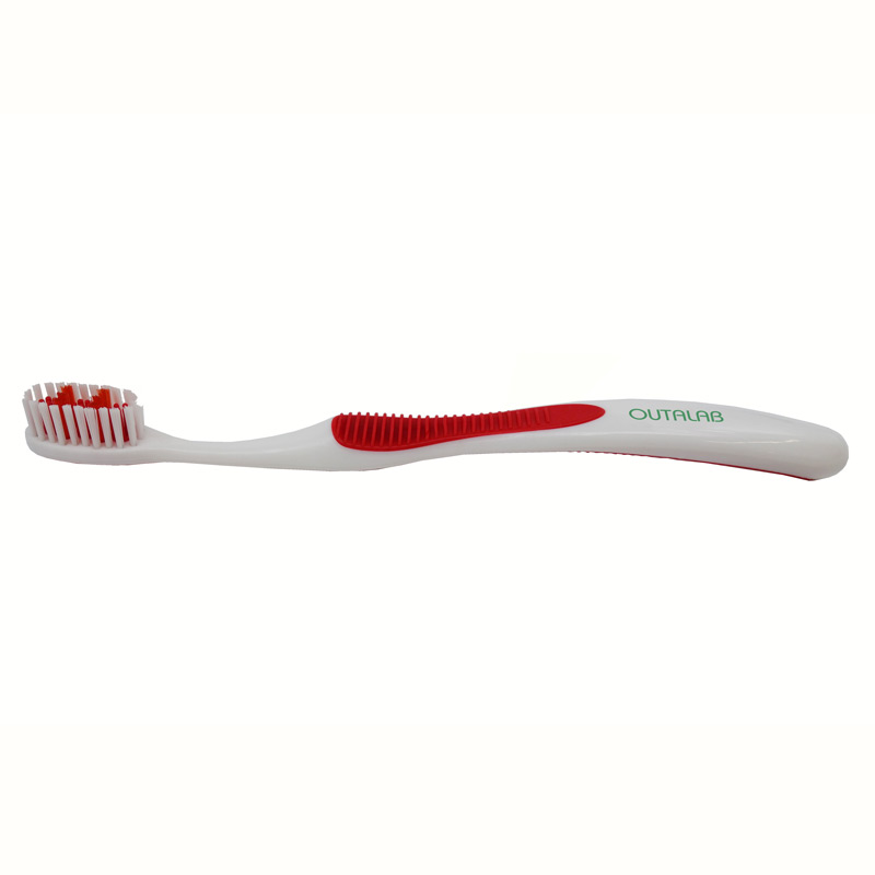 Red color option for Toothbrush With Tongue Scraper
