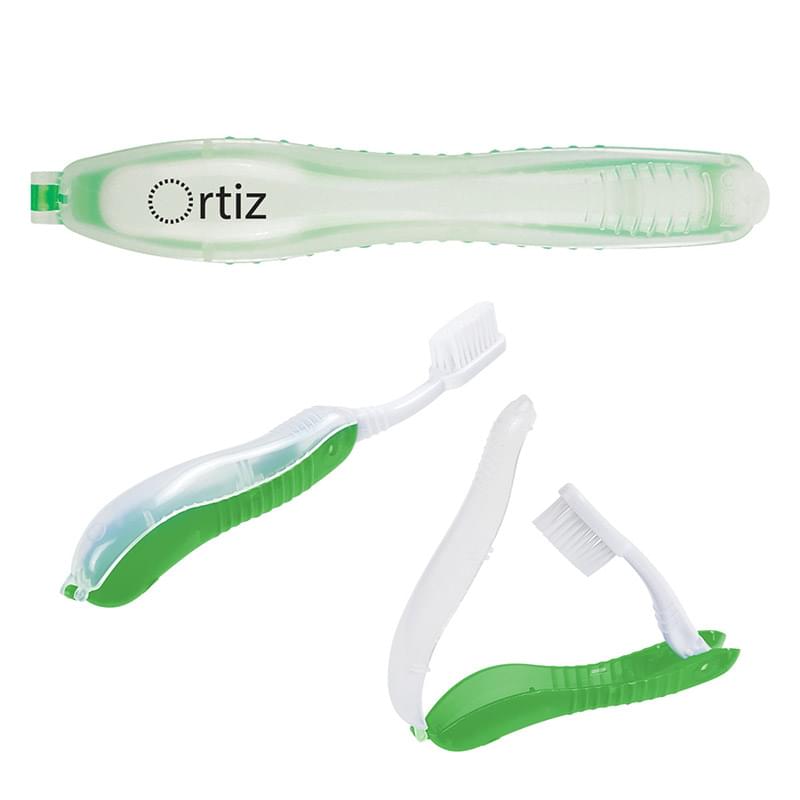 Green color option for Foldable Toothbrush For Traveling