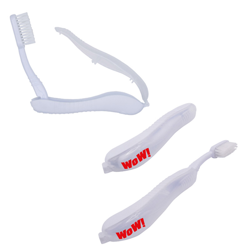 White color option for Folding Travel Toothbrush