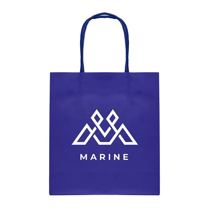 Blue color option for Kraft Paper Bag   7.5"W X 8.3"H